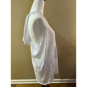 Nike Womens Cover Up White Tunic Hooded Long Racer Back Top XXL
